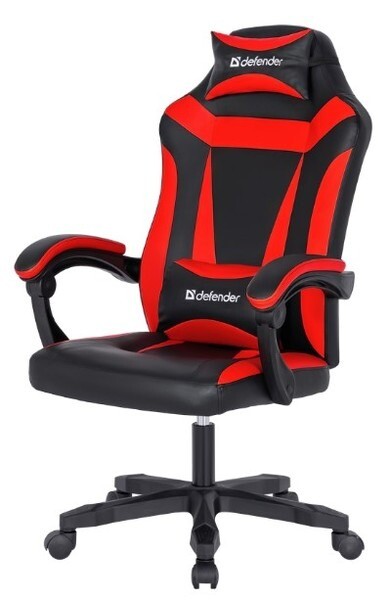 Кресло для геймеров Defender Master Black/Red (64359)