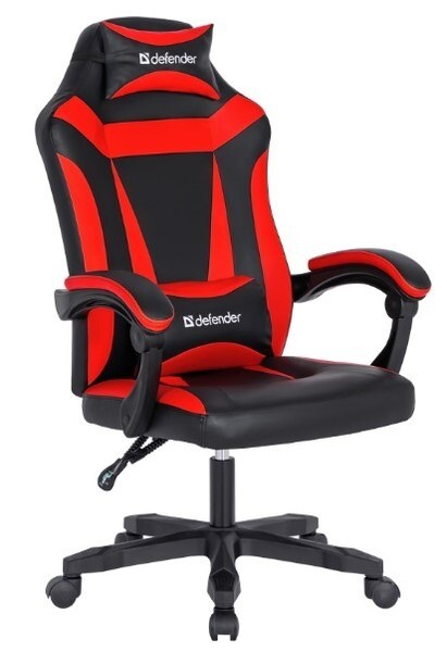 Кресло для геймеров Defender Master Black/Red (64359)