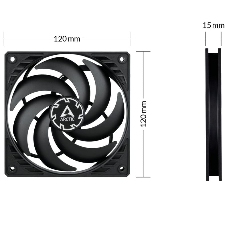 Вентилятор Arctic P12 Slim PWM PST - 3 Pack (ACFAN00275A)