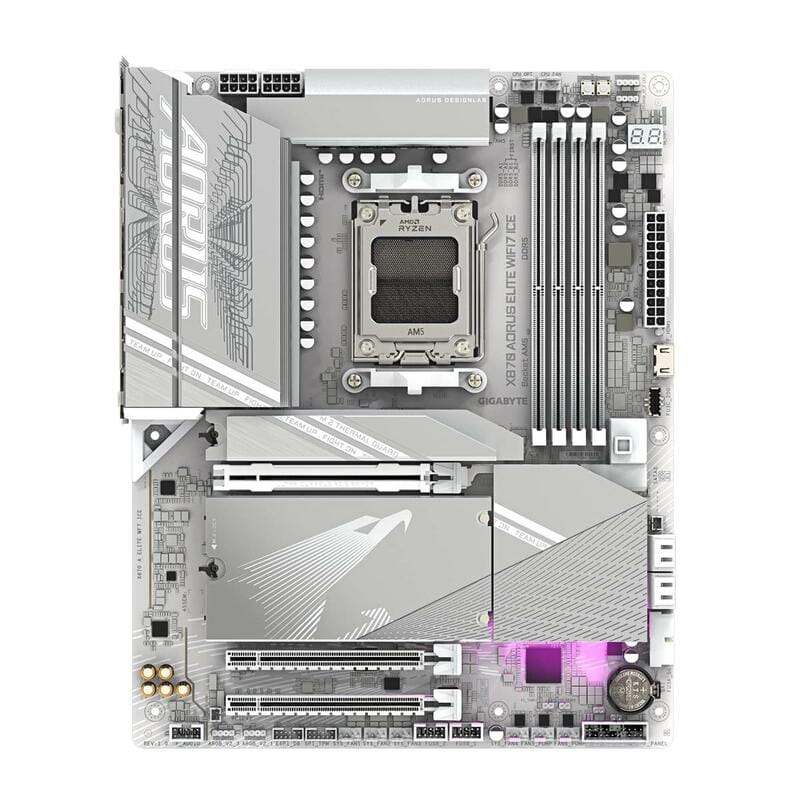 Материнська плата Gigabyte X870 Aorus Elite WiFi7 Ice Socket AM5