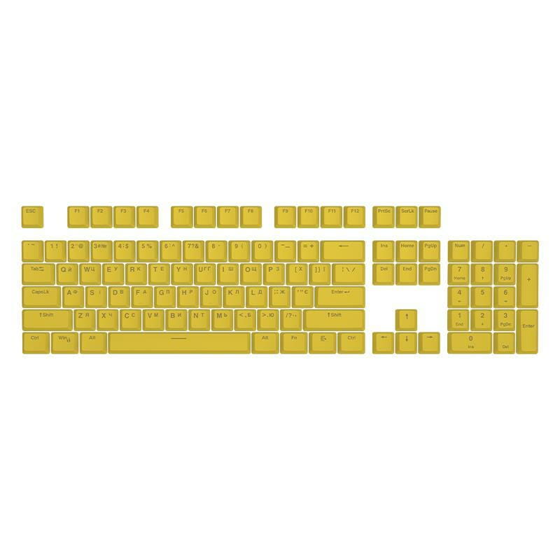 Набір кейкапів Hator PBT UKR/ENG Yellow (HTS-139)