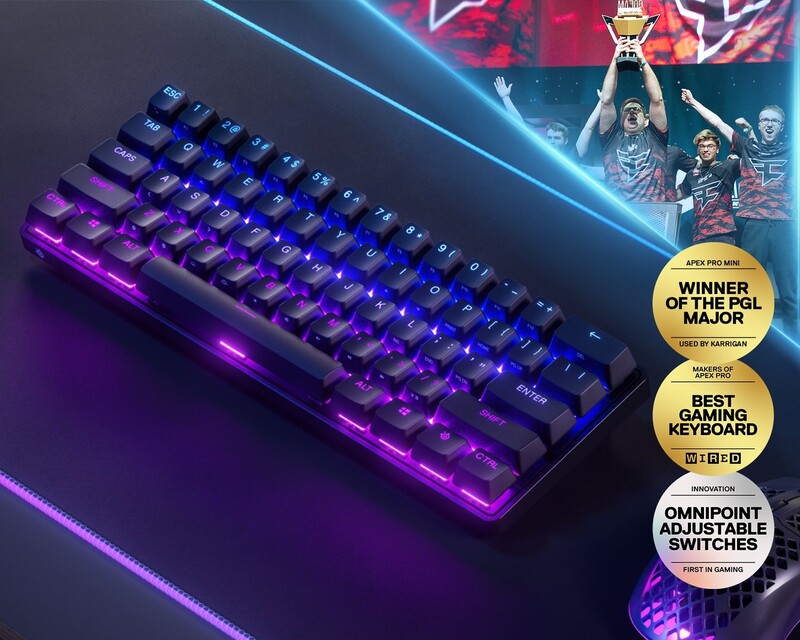 Клавiатура бездротова SteelSeries Apex Pro Mini Wireless Black (64842)