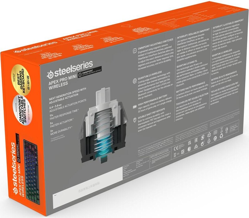 Клавiатура бездротова SteelSeries Apex Pro Mini Wireless Black (64842)