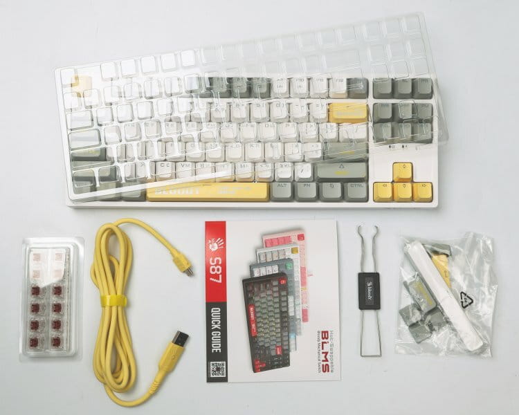 Клавиатура Bloody S87 Energy White