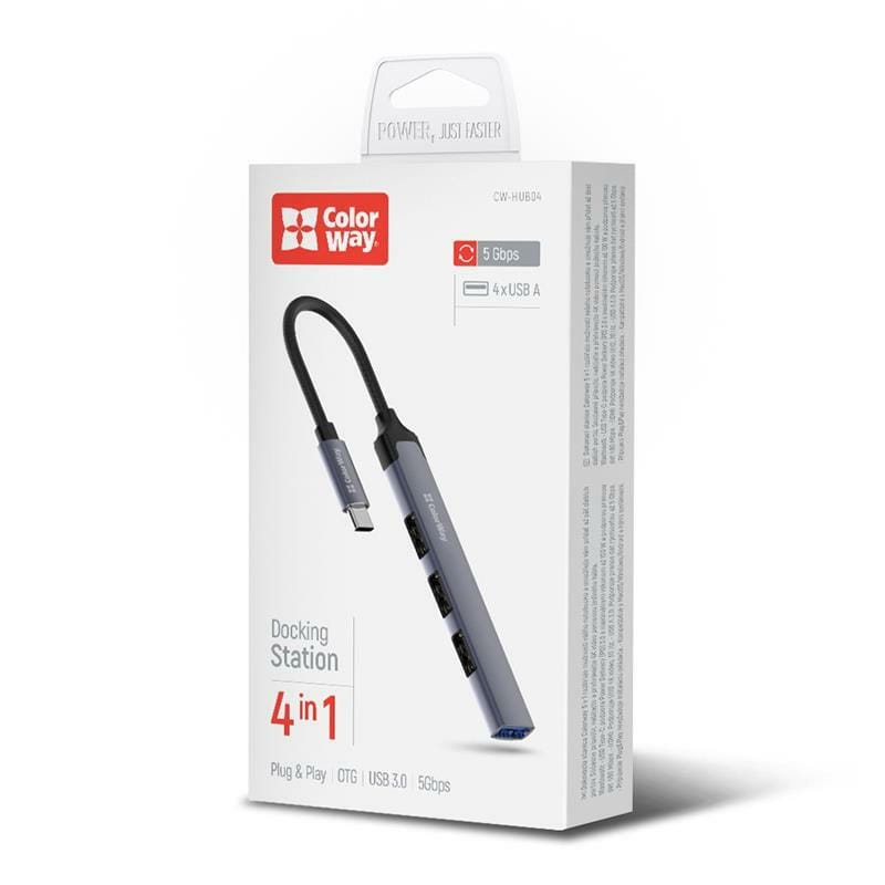 USB-хаб СolorWay USB Type-C 4-в-1 (CW-HUB04)
