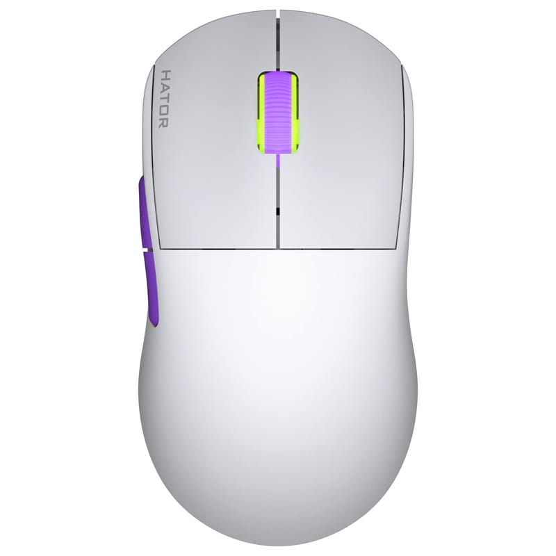 Мышь беспроводная Hator Quasar 2 Ultra 4K Wireless White/Lilac (HTM571WL)