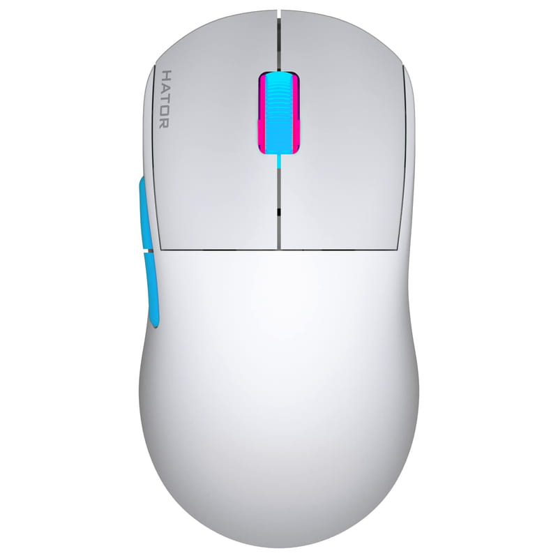 Мышь беспроводная Hator Quasar 2 Pro Wireless White/Cyan (HTM561WC)