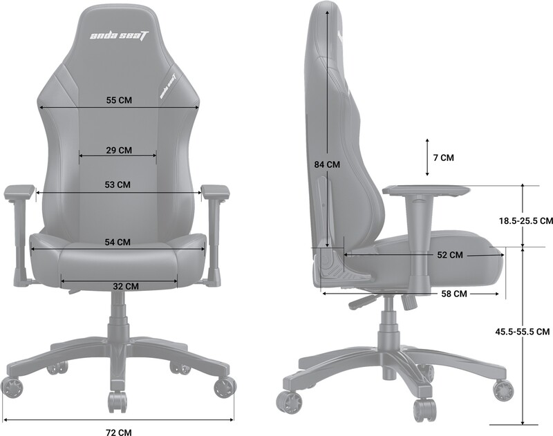Крісло для геймерів Anda Seat Luna Size L Black/Red (AD18-44-BR-PV)
