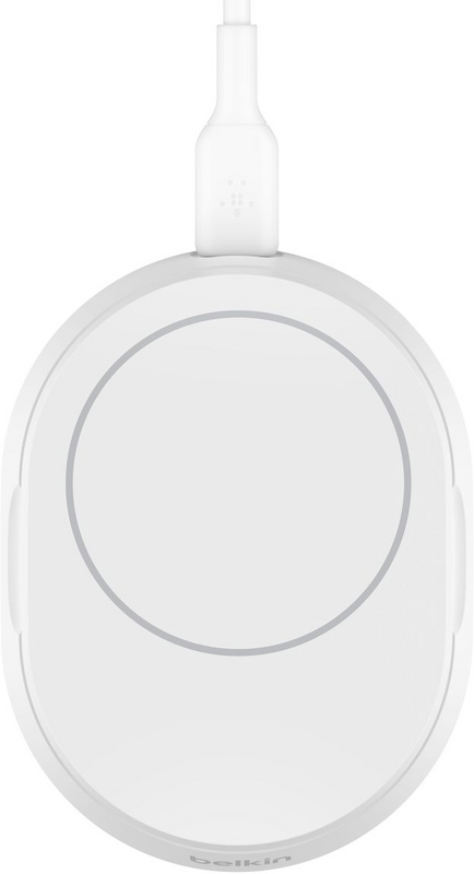 Безпровідний зарядний пристрій Belkin Stand Magnetic Qi2 + adapter 20W White (WIA008VFWH)