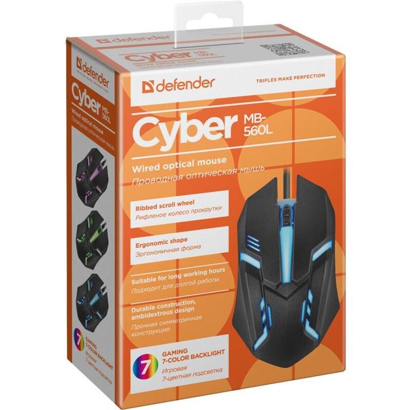 Мышь Defender Cyber MB-560L Black (52560)