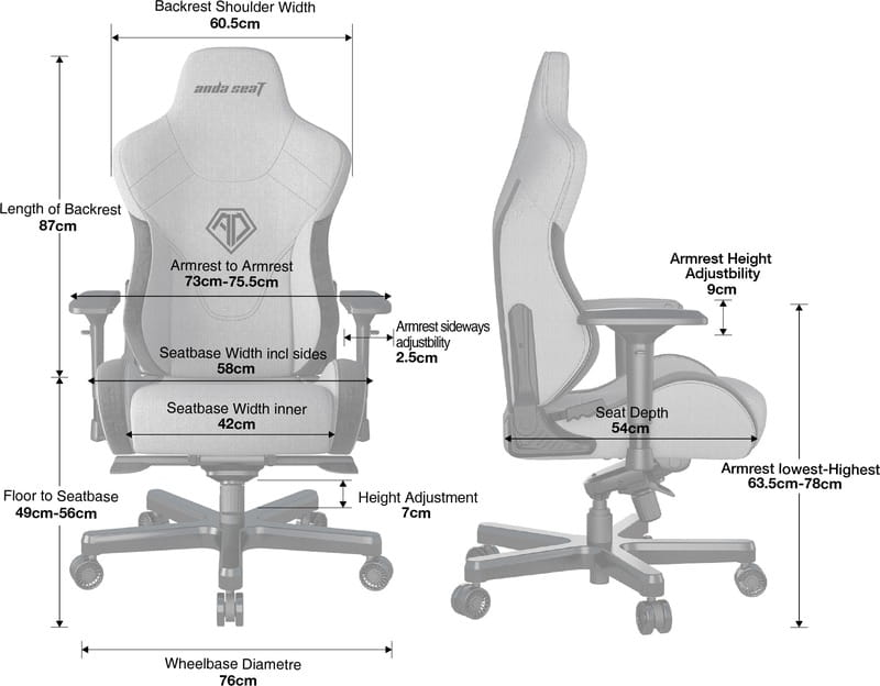 Кресло для геймеров Anda Seat T-Pro 2 Size XL Blue/Black (AD12XLLA-01-SB-F)