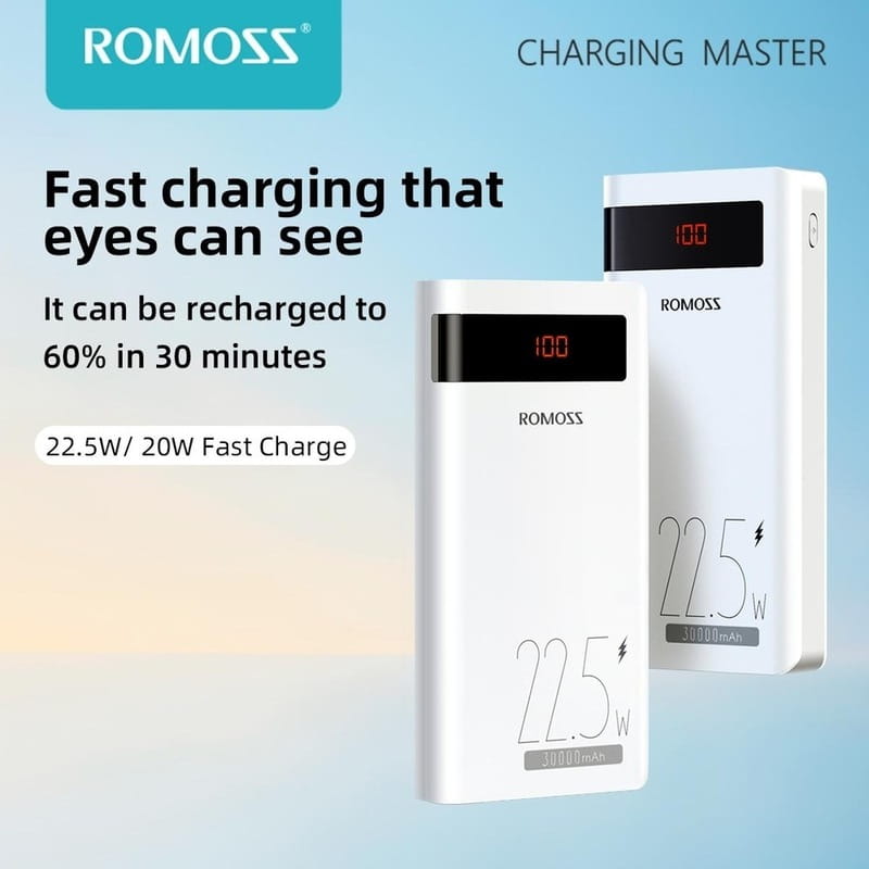 Універсальна мобільна батарея Romoss Sense8PF 30000mAh White (PHP30-852-1735H)