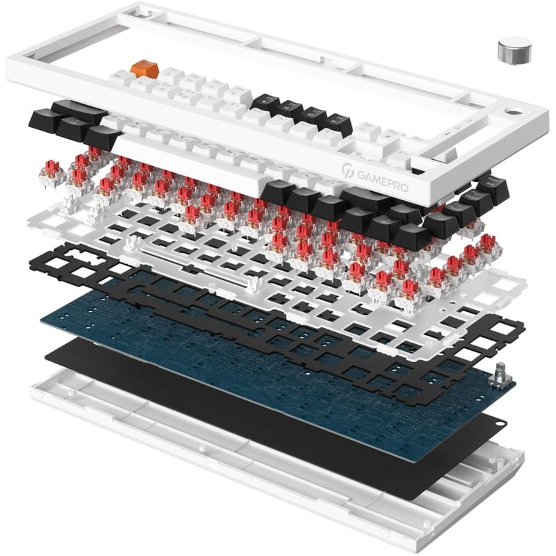 Клавіатура GamePro MK160B Red з Hot-Swap RGB Black