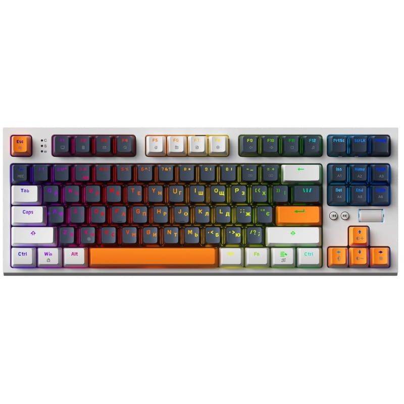 Клавиатура GamePro MK180W Red с Hot-Swap RGB White
