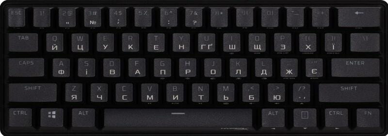Клавіатура HyperX Alloy Origins 60 Red RGB Black (4P5N4AA)