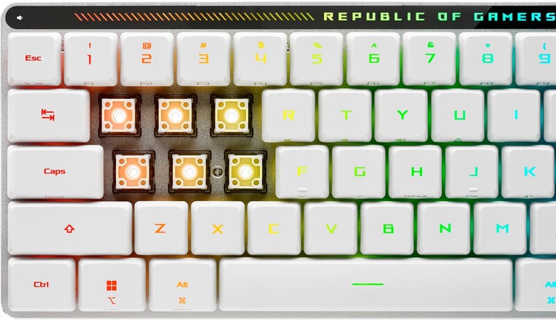 Клавиатура беспроводная Asus ROG Falchion RGB WL BT White (90MP03EC-BKMA10)