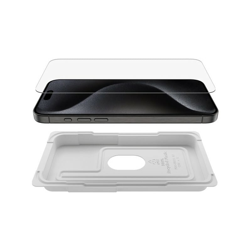 Защитное стекло Belkin TemperedGlass для iPhone 15 Pro Max (OVA138ZZ)
