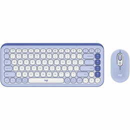 Комплект (клавіатура, миша) бездротовий Logitech Pop Icon Combo Lilac (920-013078)