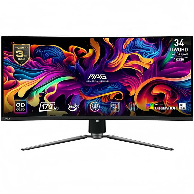 Монитор MSI 34" MAG 341CQP QD-OLED Black Curved 175Hz