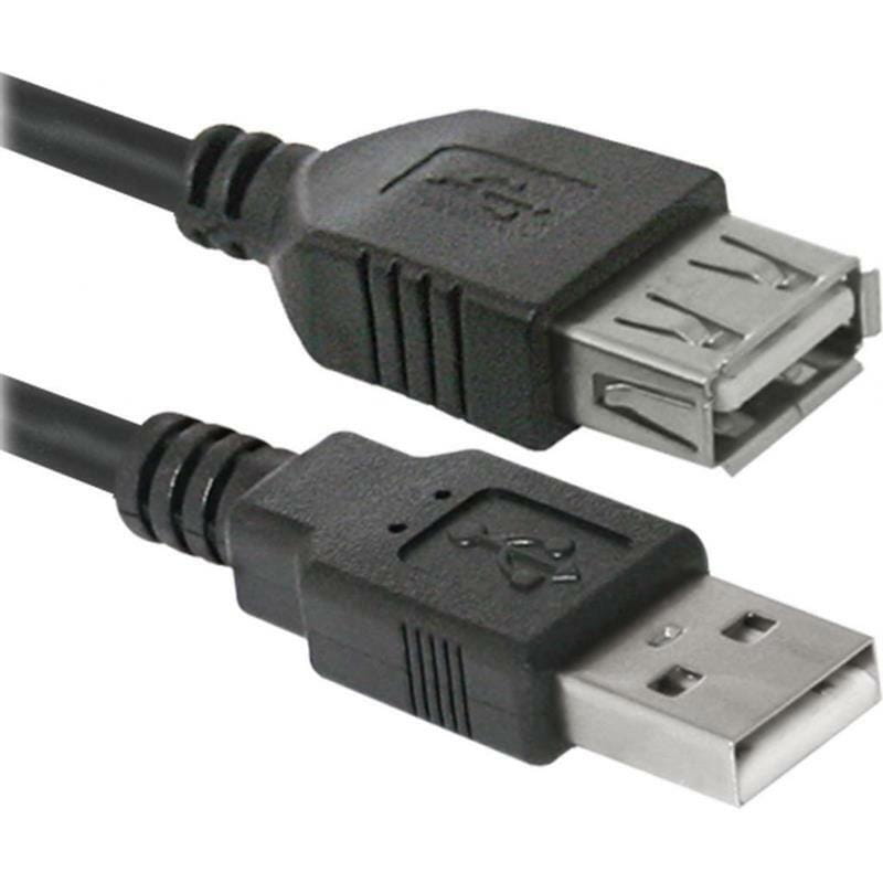 Кабель Defender USB02-10 USB 2.0 AM-AF 3 м, чорний (87453)
