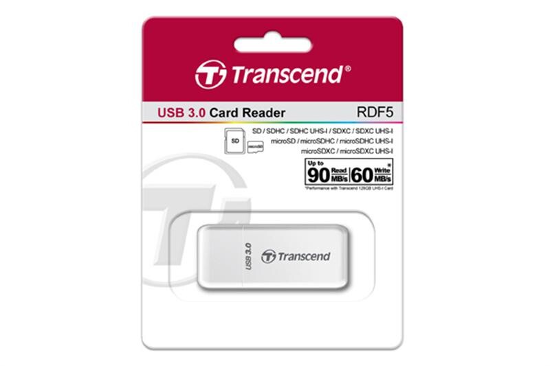 Кардридер Transcend (TS-RDF5W) 5-in-1 белый USB