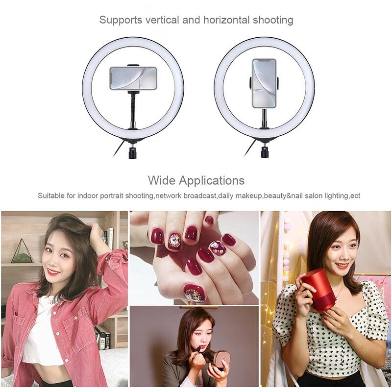 Кільцева USB LED-лампа Puluz PKT3039 10.2" + настільне кріплення 1.4 м (PKT3039)