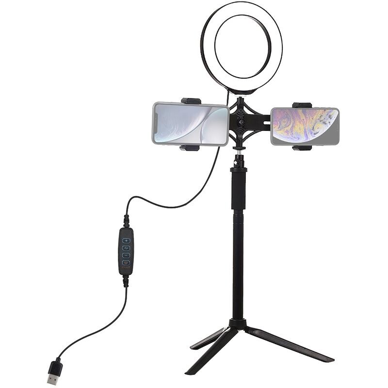 Кольцевая USB LED-лампа Puluz PKT3038 6.2" + штатив, удлинитель (PKT3038)