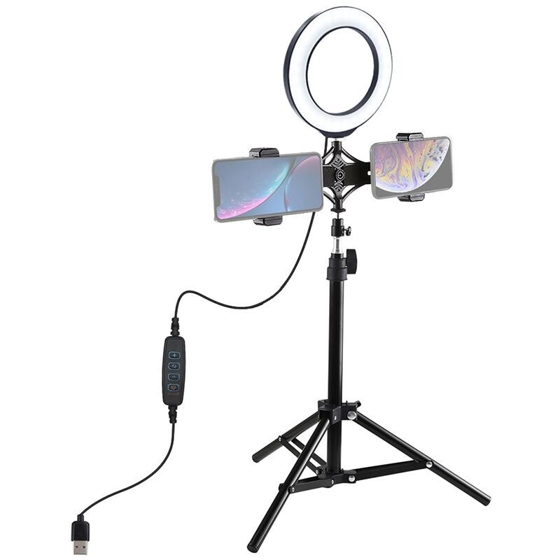 Кольцевая USB LED-лампа Puluz PKT3037 6.2" + штатив 0.7 м (PKT3037)