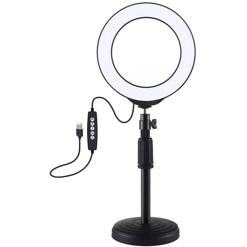 Кільцева USB RGBW LED-лампа Puluz PKT3047B 6.2" + настільне кріплення (PKT3047B)