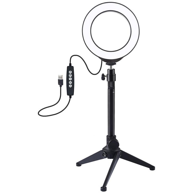 Кольцевая USB RGBW LED-лампа Puluz PKT3049B 4.7" + настольный штатив (PKT3049B)