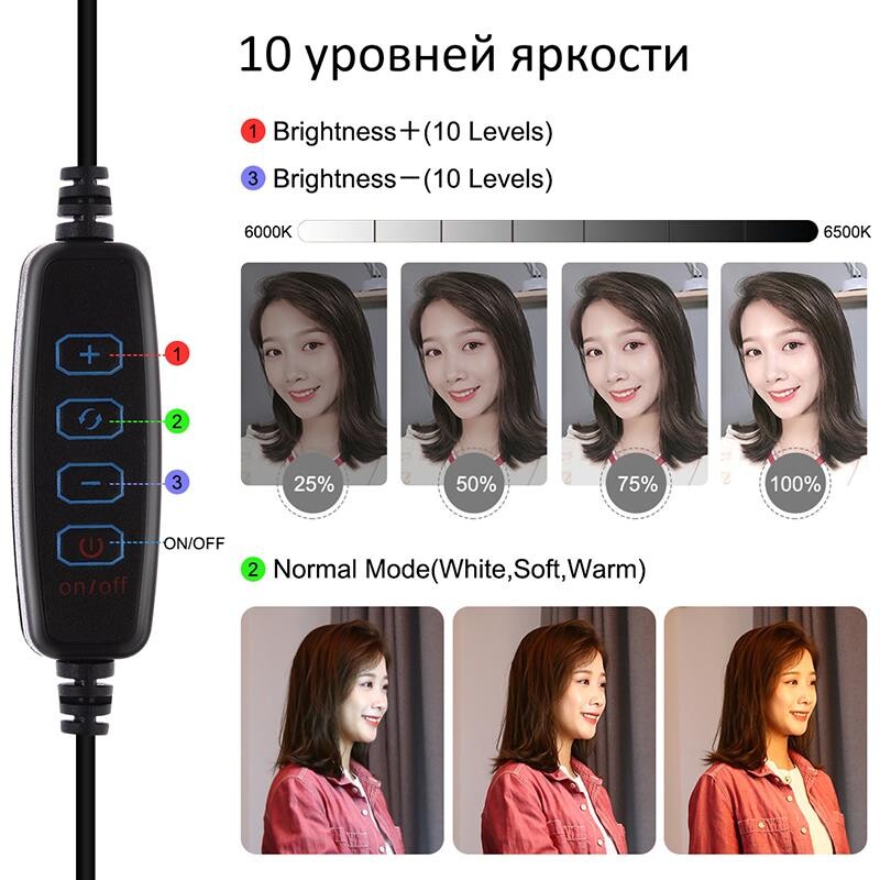 Кільцева USB LED-лампа Puluz PU397 10.2" (PU397)