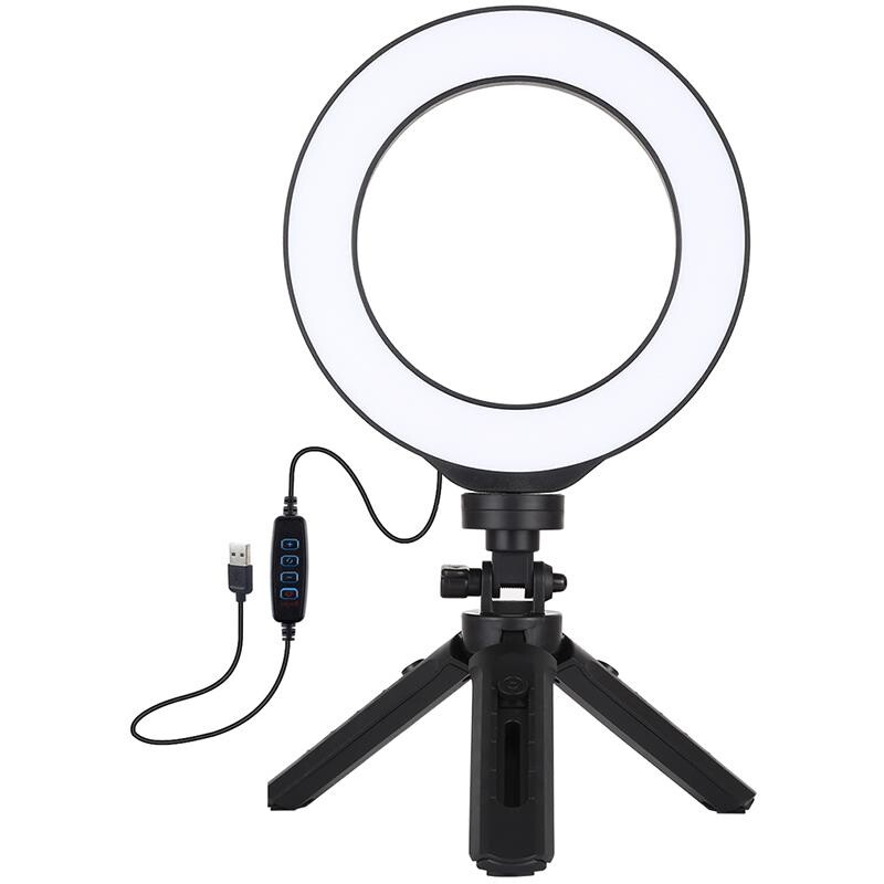 Кольцевая USB LED-лампа Puluz PKT3059B 6.2" + настольный штатив (PKT3059B)