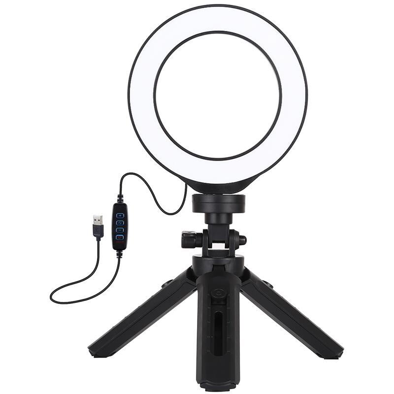 Кольцевая USB LED-лампа Puluz PKT3058B 4.7" + штатив 12 см (PKT3058B)
