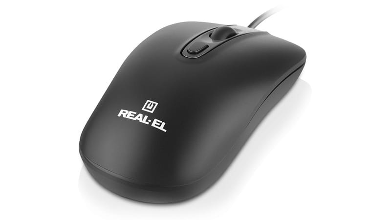 Мышь REAL-EL RM-222 Black (EL123200040)