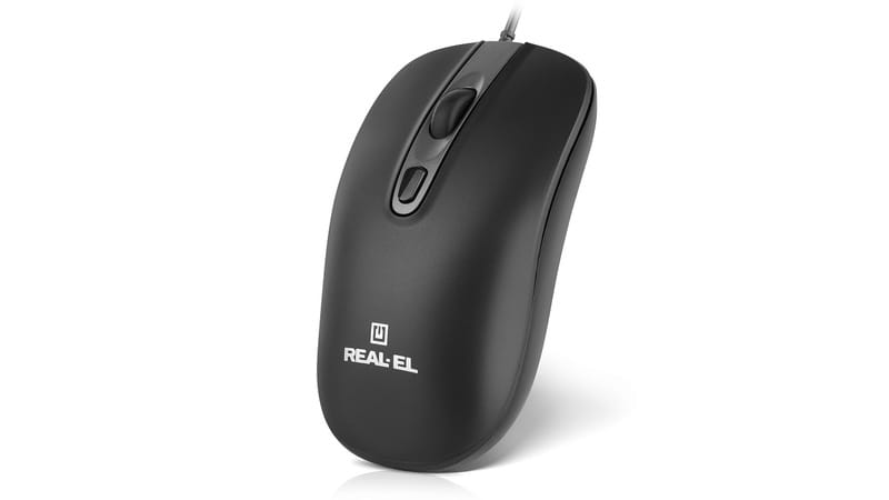 Мышь REAL-EL RM-222 Black (EL123200040)