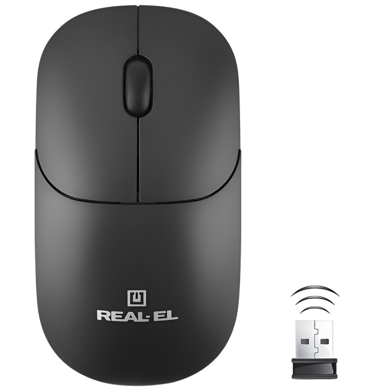 Мышь беспроводная REAL-EL RM-311 W Black