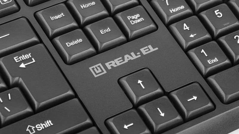 Комплект (клавиатура, мышь) беспроводной REAL-EL Kit 551W Black
