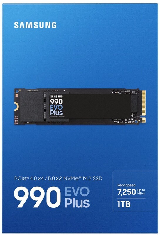 Накопитель SSD  1ТB Samsung 990 EVO Plus M.2 2280 PCIe 5.0 x2 NVMe V-NAND TLC (MZ-V9S1T0BW)