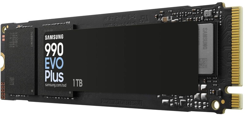 Накопитель SSD  1ТB Samsung 990 EVO Plus M.2 2280 PCIe 5.0 x2 NVMe V-NAND TLC (MZ-V9S1T0BW)