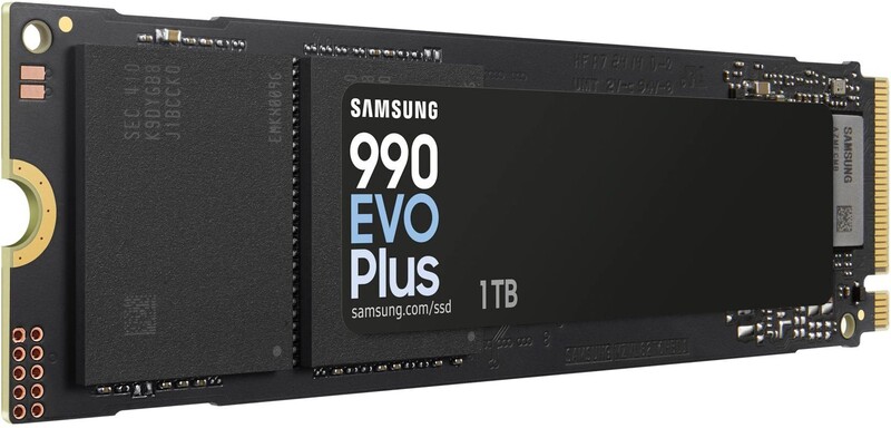 Накопитель SSD  1ТB Samsung 990 EVO Plus M.2 2280 PCIe 5.0 x2 NVMe V-NAND TLC (MZ-V9S1T0BW)
