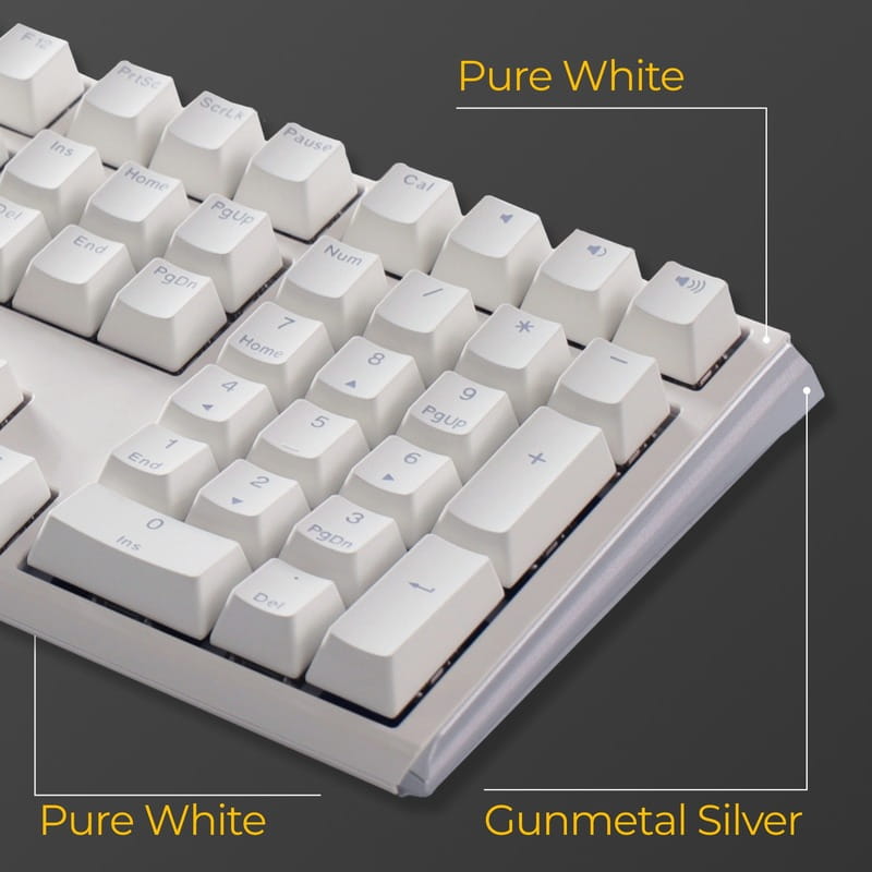 Клавіатура Ducky One 3 Cherry MX Blue RGB UA USB White (DKON2108ST-CUAPXPWWWSC1)