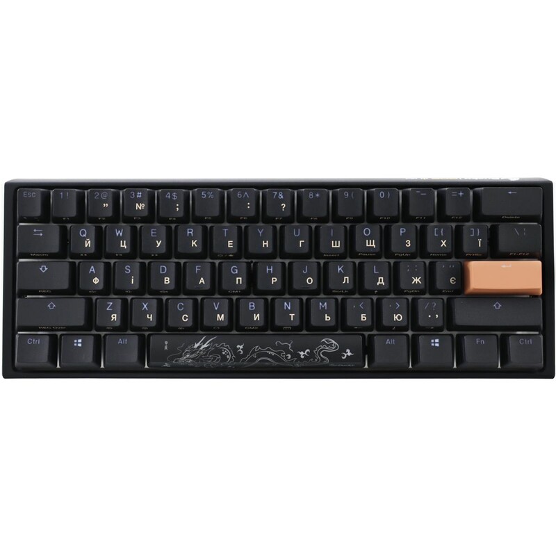Клавіатура Ducky One 3 Mini Cherry MX Silent Red RGB UA USB Black (DKON2161ST-SUAPXCLAWSC1)