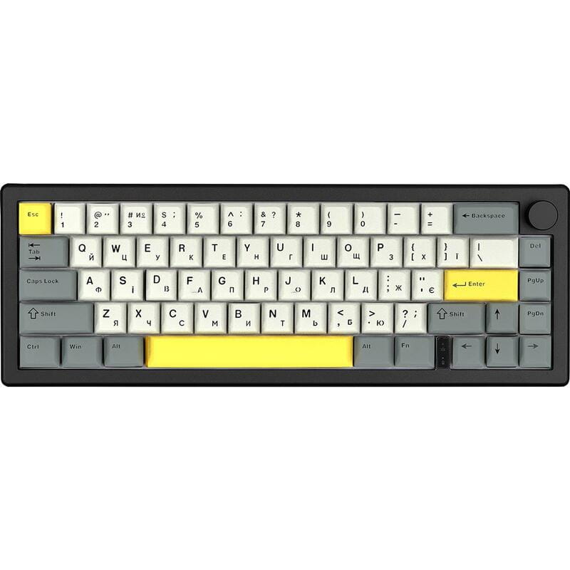 Клавиатура беспроводная Epomaker EK68 65% Budgerigar V2 Switch Hot-Swap (2.4G/BT/USB) RGB UA Black (EK68-B-BV2)