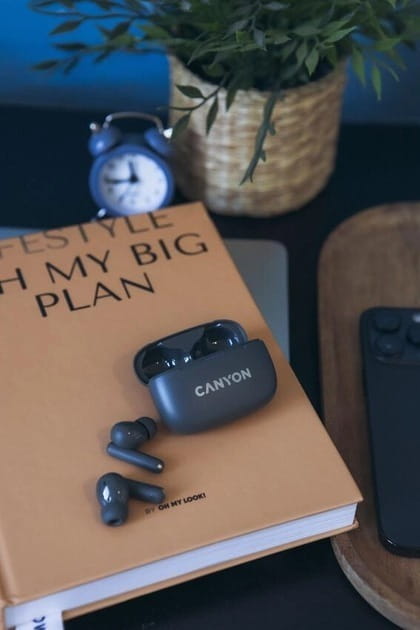 Bluetooth-гарнитура Canyon OnGo TWS-10 ANC ENC Black (CNS-TWS10B)