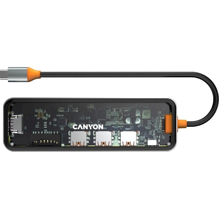 Док-станция Canyon DS-13 7in1 Transparent Space Grey (CNS-TDS13)