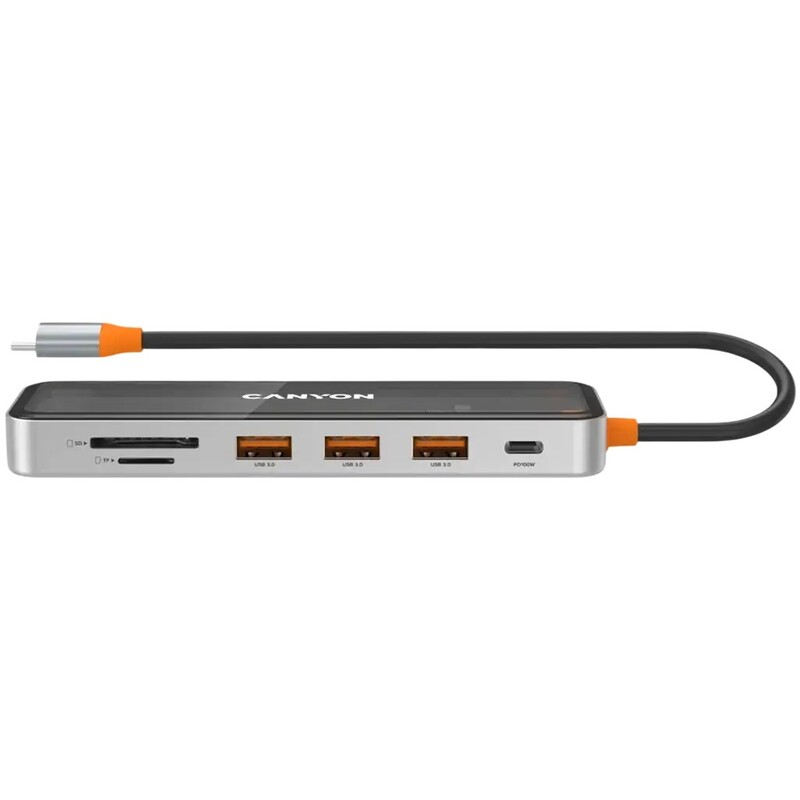 Док-станция Canyon DS-13 7in1 Transparent Space Grey (CNS-TDS13)