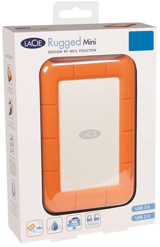 Накопитель внешний HDD 2.5" USB 2.0TB LaCie Rugged Mini (LAC9000298)
