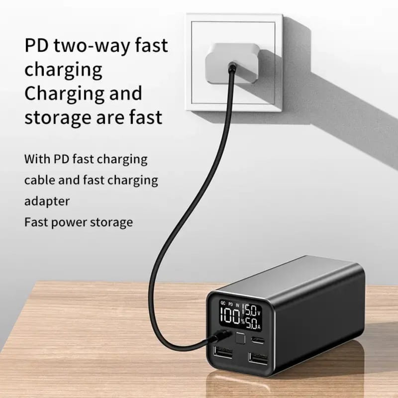 Универсальная мобильная батарея Atria 65W 20000mAh Black (WPD-65)