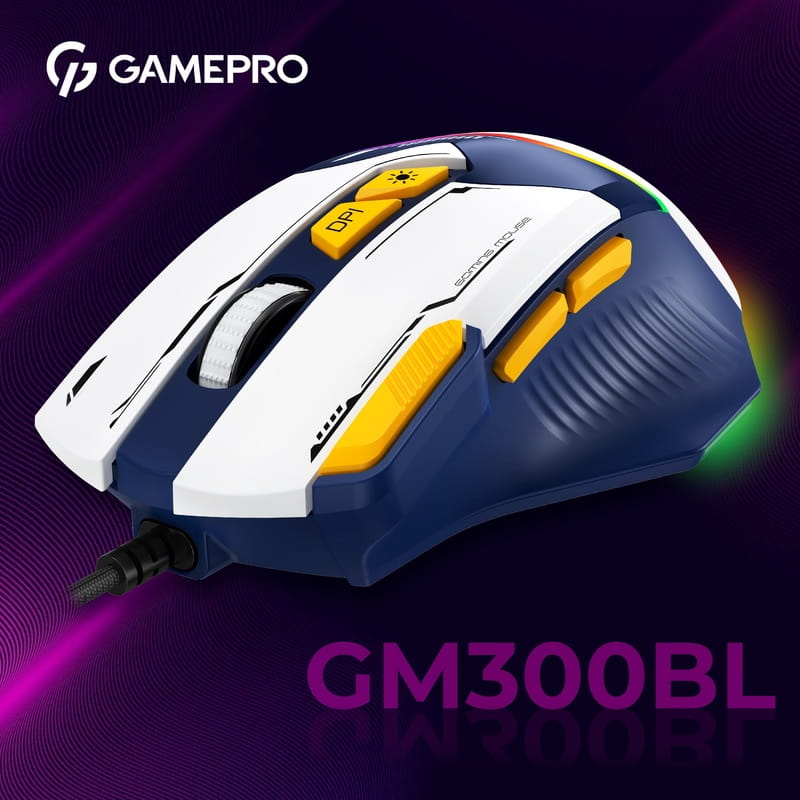 Мышь GamePro GM300BL Blue-White