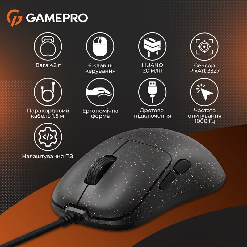 Мышь GamePro GM690D Black/Orange